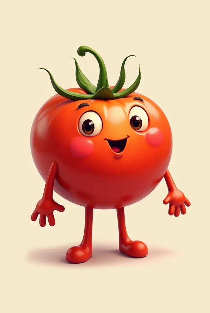 Tomato with hands and legs 
