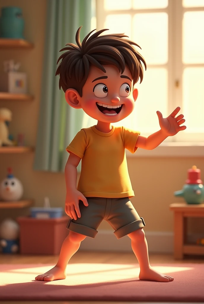 The boy spanked his ass