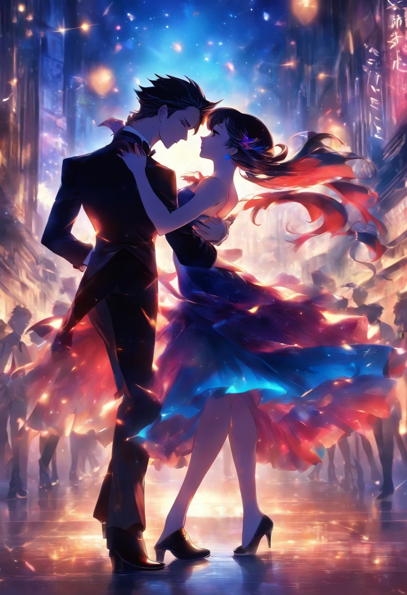 tango、dance、Male and female pair、tuxedo、dress、cool、attract the eye、danceホール、Rin々Shi、美Shi、night、Highest quality、Twilight