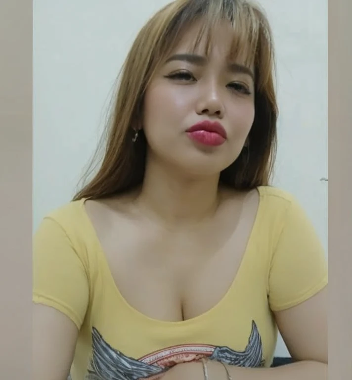 " 2woman, 35 Years Old, Indonesian , Lesbian Scene, Tank Top, big , full body, Curvy body, sharing Passionate hug and eating pussy