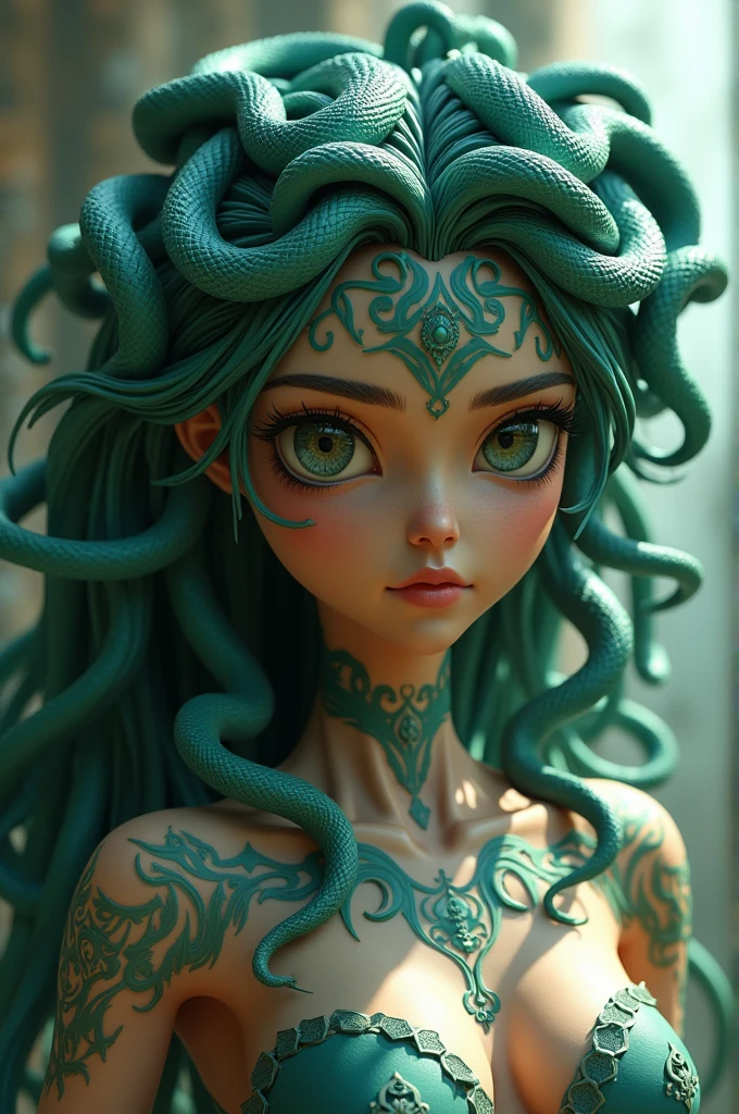 3D anime queen Medusa 