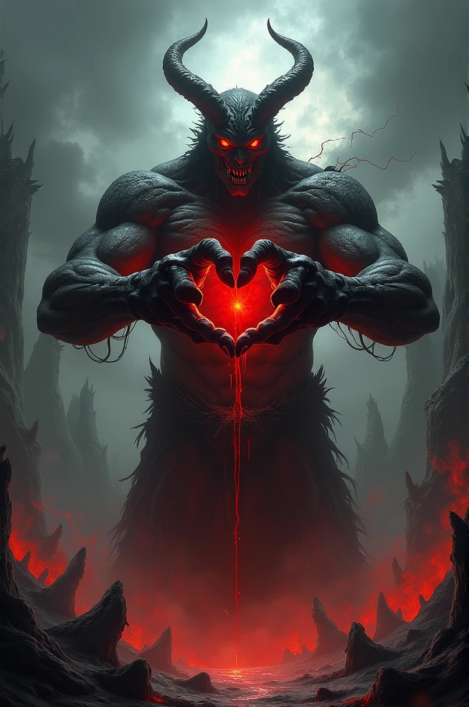 Diablo making a heart with his hand
