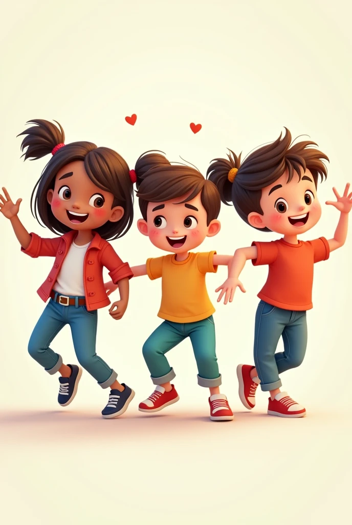 3 kids dancing