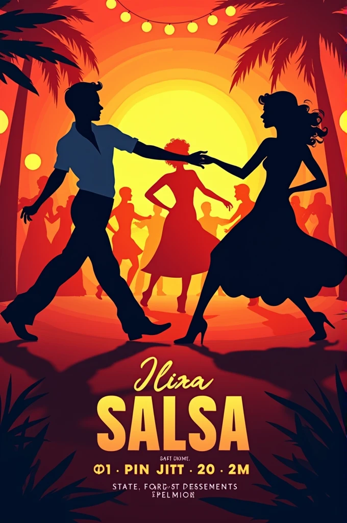 Create a poster for a salsa dance, that includes this information:
* Thursday, August 15th
* Tláhuac Kiosk
* 4pm