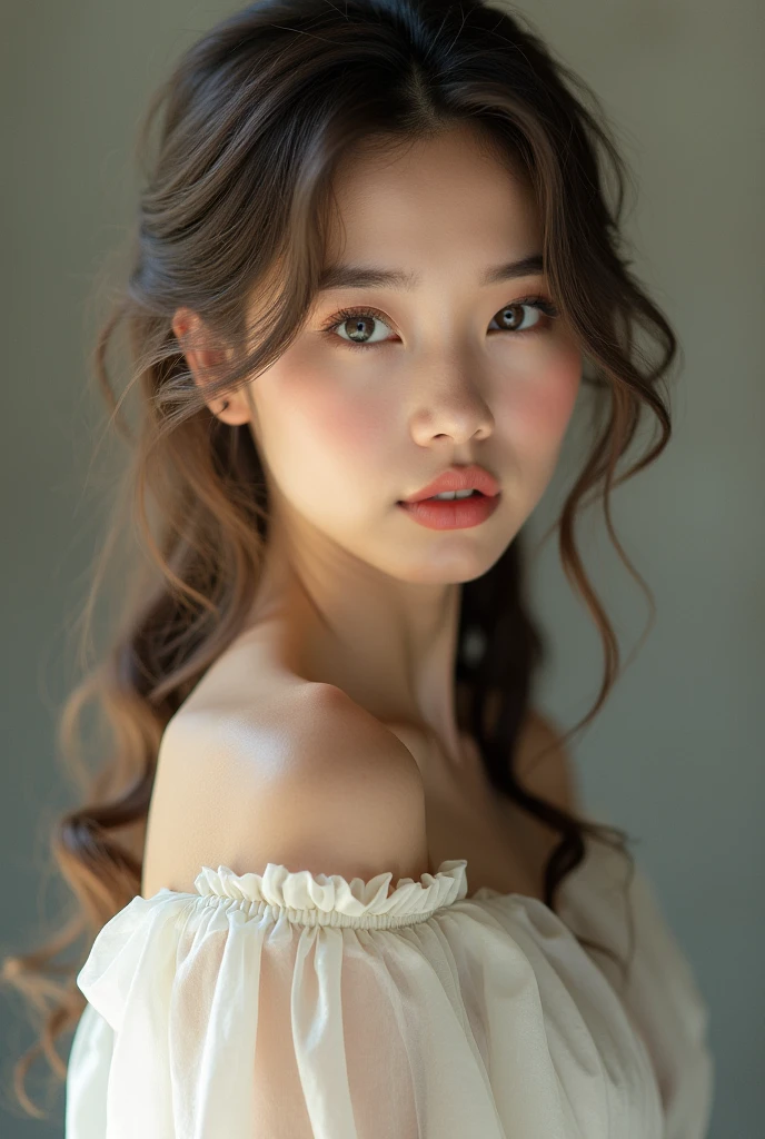 Gros plan d'une femme vêtue d'une robe blanche posant pour une photo, photo d'une belle femme, Portrait doux 8K, belle fille modèle, Portrait de Sophie Mudd, belle fille modèle, extremely Beau visage, beau corps et visage détaillés, Beau visage, beau visage délicat, portrait d'un beau modèle, Beau visage portrait, beau visage délicat, belle jeune mannequin