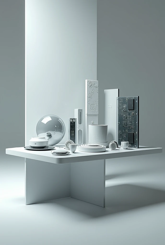 technological materials on a table