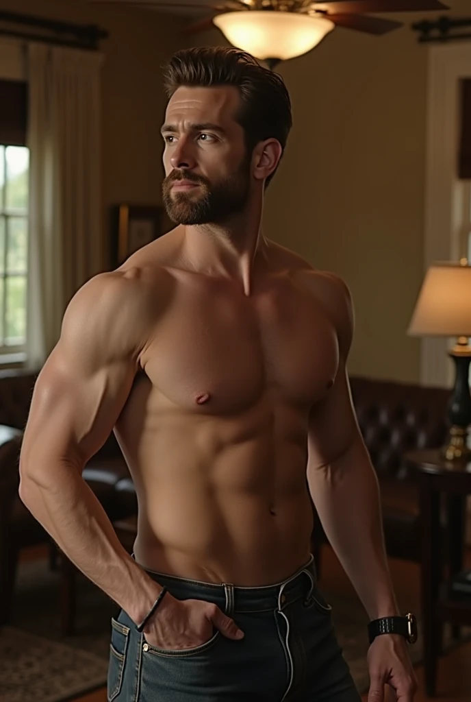 actor chris evans oiled up with his cock out
