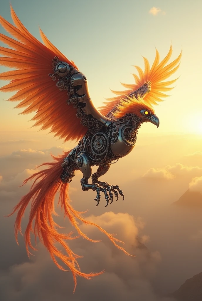 Robotic Phoenix with gears flying soon