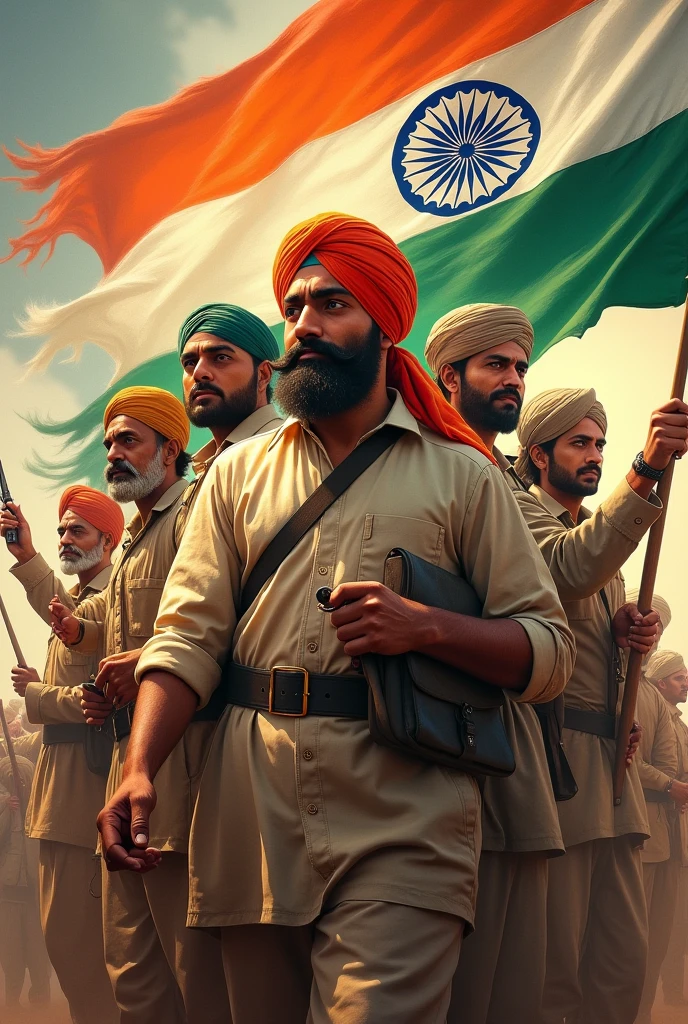 All in one frame of Indian freedom fighters bhagat sing Abdul Azad chandrashekhar subose chandrabose etc