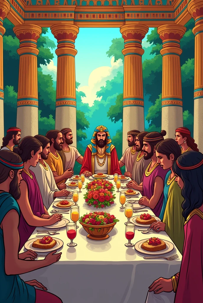 Joseph of Egypt Banquet Coloring Pages