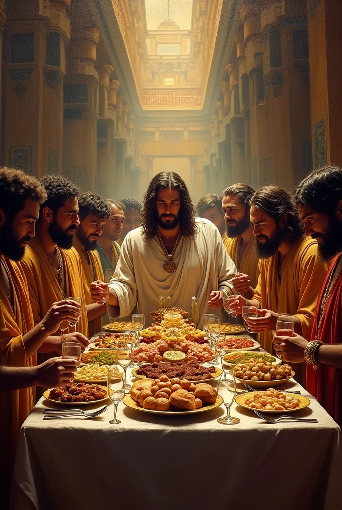 Joseph of Egypt banquet to paint