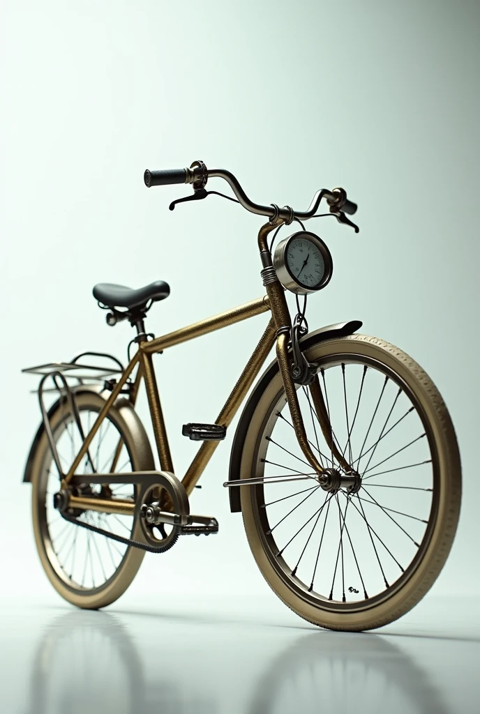 image of a bicycle made with measuring instruments calipers manometer tape measure ruler 

