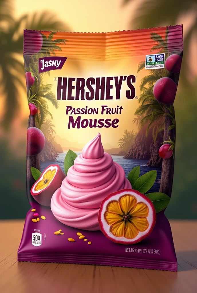 create a package for hersheys passion fruit mousse 