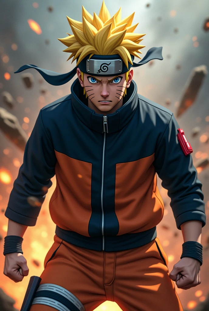 Naruto's in battle mode, and his dark aura