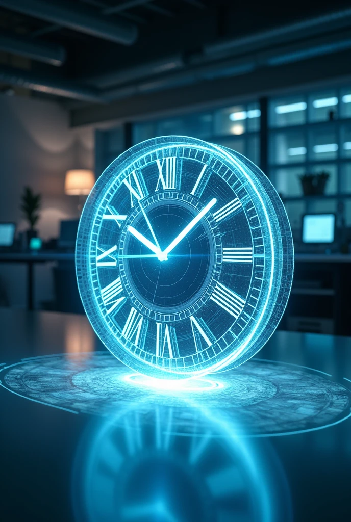 holographic clock being produced