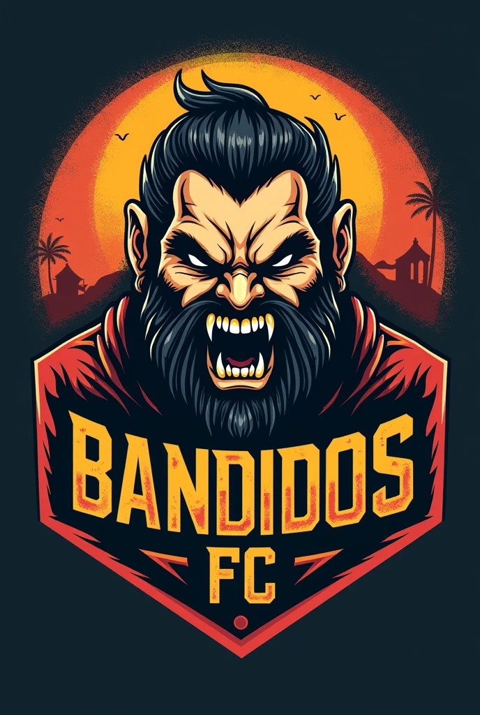 Baseball logo that intimidates other teams, with a beer, a baseball, a home plate and fire around it with the name of bocasecas