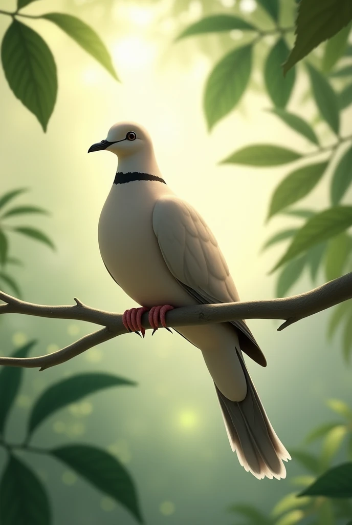 Create a collared dove bird