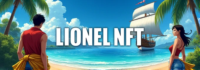 banner text "LIONEL NFT", with a One Piece theme