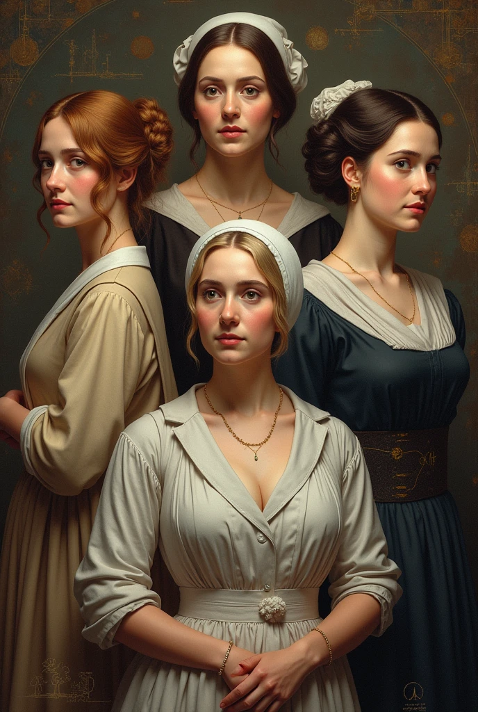 Hypatia of Alexandria, emmy noether, Ada Lovelace, Maria Agnesi, Florence Nightingale