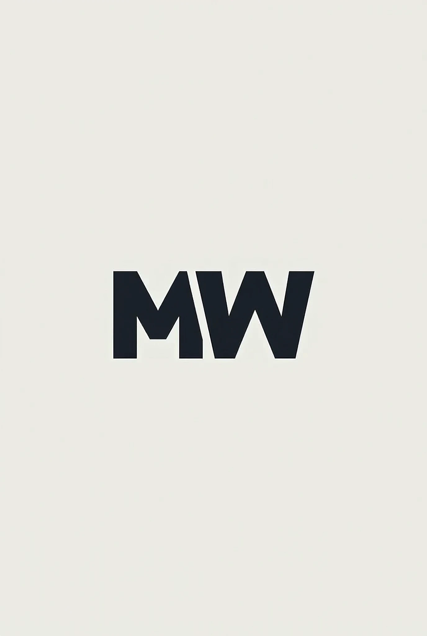 Create a logo with the letters MW