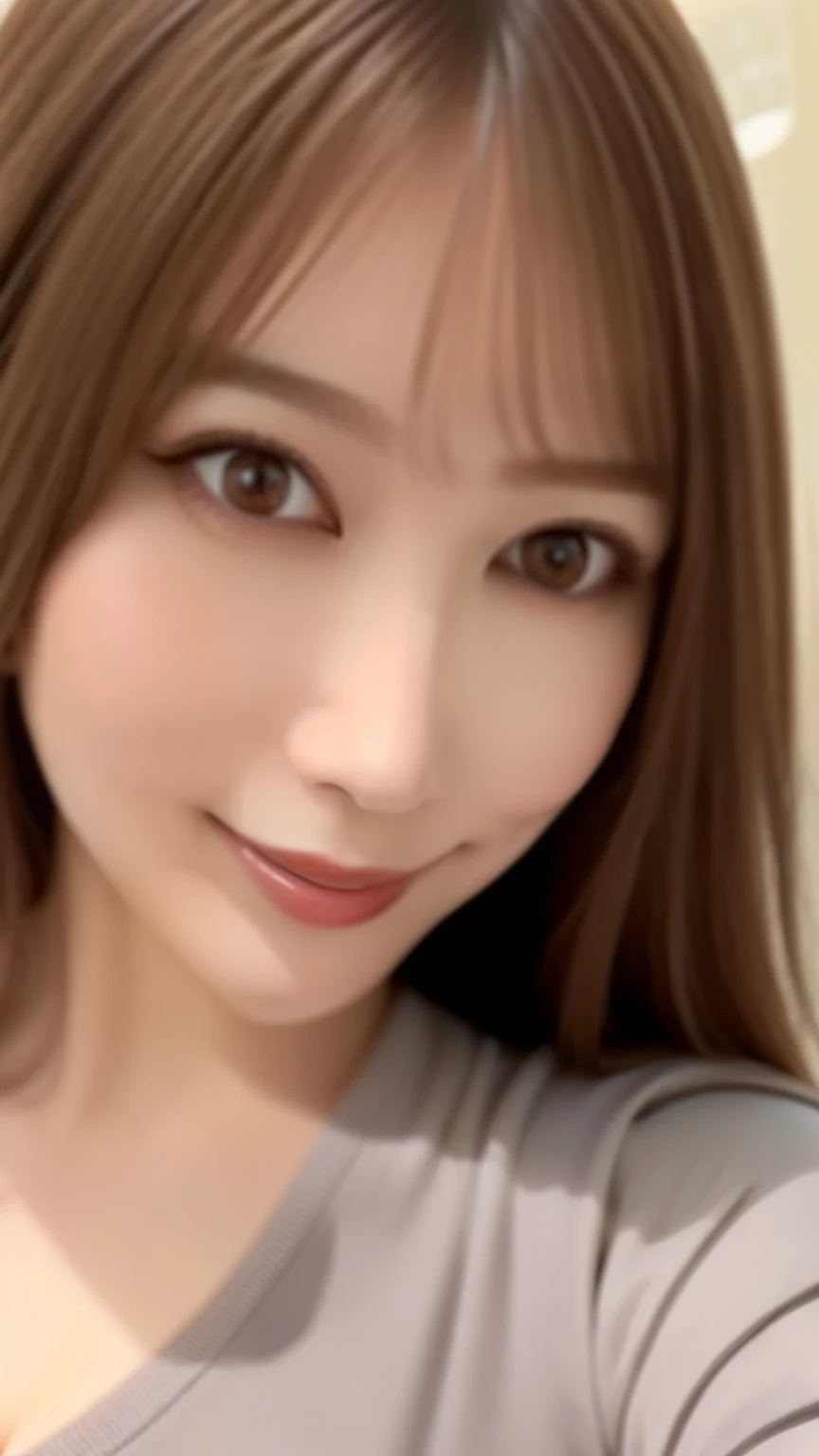 (Highest quality、8k、Award-winning works、Ultra-high resolution)、One beautiful woman、(The perfect and most natural red long sleeve casual sweatshirt:1.1)、(blonde:1.1)、Bright color contacts、Perfect Makeup、Bright and shiny lipstick、(Very heavy makeup:1.2)、(Deep pink around the eyes:1.1)、Beautiful bright eyeshadow、Heavy makeup around the eyes、(Big Breasts:1.2)、very long wavy hair、(Romantic affection:1.1)、私を見た時のThe best smile、(Many of them emphasize the body line...:1.1)、(Strongly blurred vibrant Harajuku city background:1.1)、(Strongly blurred background:1.1)、Accurate anatomy、Ultra HD Hair、(Ultra-high resolutionの完璧な美しい歯:1.1)、Ultra-high definition beauty face、Ultra HD Hair、Ultra HD Shining Eyes、輝くUltra-high resolutionの美肌、Ultra-high resolutionの艶やかな唇, Very detailed, close your eyes, Nose and mouth,Face Focus, Extreme close up of face、 Symmetrical face,Realistic nostrils、The best smile, Shiny lips with noticeable lip wrinkles,Perfect Lips ,Earrings