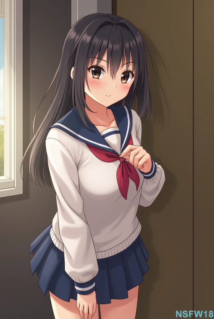 2d, masterpiece, best quality, anime, highly detailed, cowboy shot, 1girl, solo, akebi komichi, blue eyes, black hair, hair bow, black bow, school uniform, summer uniform, large breasts, standing, indoors, hallway, :dMafuyukirisu, (blue eyes, braid, long hair, twin braids, black hair), nude, (pussy:1.2)
BREAK , (miniskirt:1.2), sitting, (look from below), ((arms behind on back)), no panties, (clitoris), (crotch cutout), wild lift,akebi komichi
BREAK looking at viewer, (school uniform)
BREAK, yard
BREAK (masterpiece:1.2), best quality, perfect super ultra high resolution, unity 8k wallpaper, (illustration:0.8), (beautiful detailed eyes:1.6), extremely detailed face, perfect lighting, extremely detailed CG, (perfect hands, perfect anatomy,1womanl,black hair,Red ribbons ,((Impatient expression)),Beautiful breasts,White shirt,Red dress,well-styled,,(Facing the front)(((Blushing cheeks、embarassed expression)),(((The skirt is rolled up by the wind)))