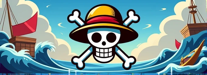 Logo one piece, written Lionel NFT, with pirate background