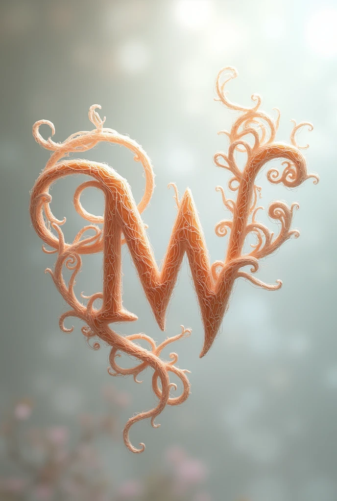 MW letters as if they were delicately intertwined
