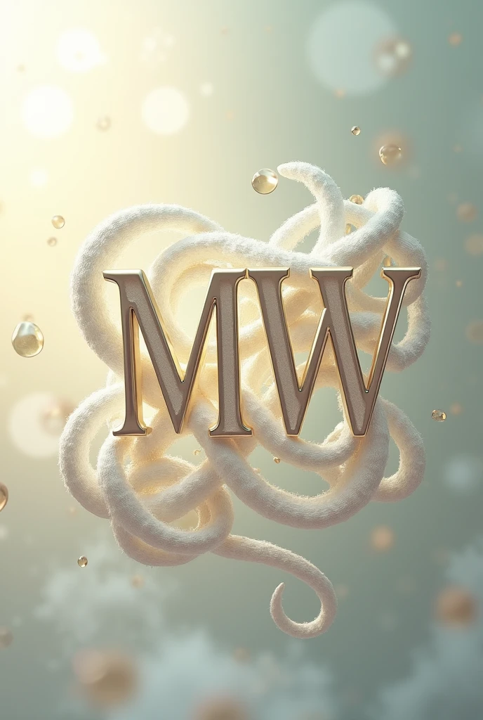 MW letters as if they were delicately intertwined