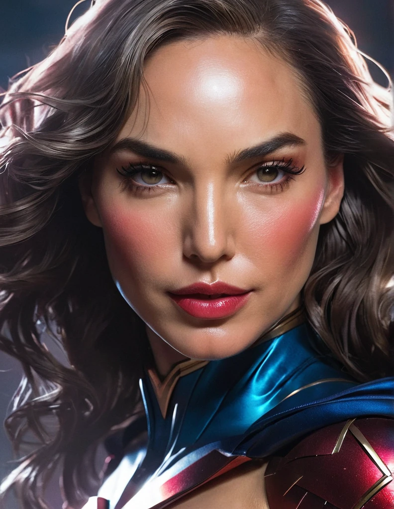a close up of a woman in a costume on sexy painting of gal gadot, extremely detailed artgerm, trending artgerm, as seen on artgerm, artgerm style, artgerm comic, artist artgerm i and wlop, artgerm detailed, artgerm and wlop, artgerm colorful!!!, stephen lau and artgerm, as seen on artgerm, artgerm julie bell beeple, stanley artgerm lau, artgerm and ben lo, portrait of Super girl, artgerm on artstation pixiv, posing for a picture of a person for photoshoot