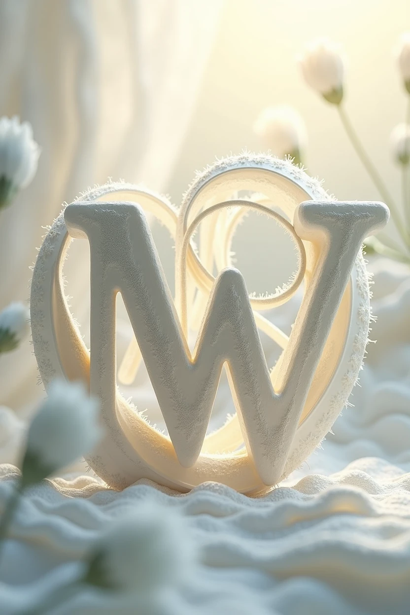 MW letters as if they were delicately intertwined