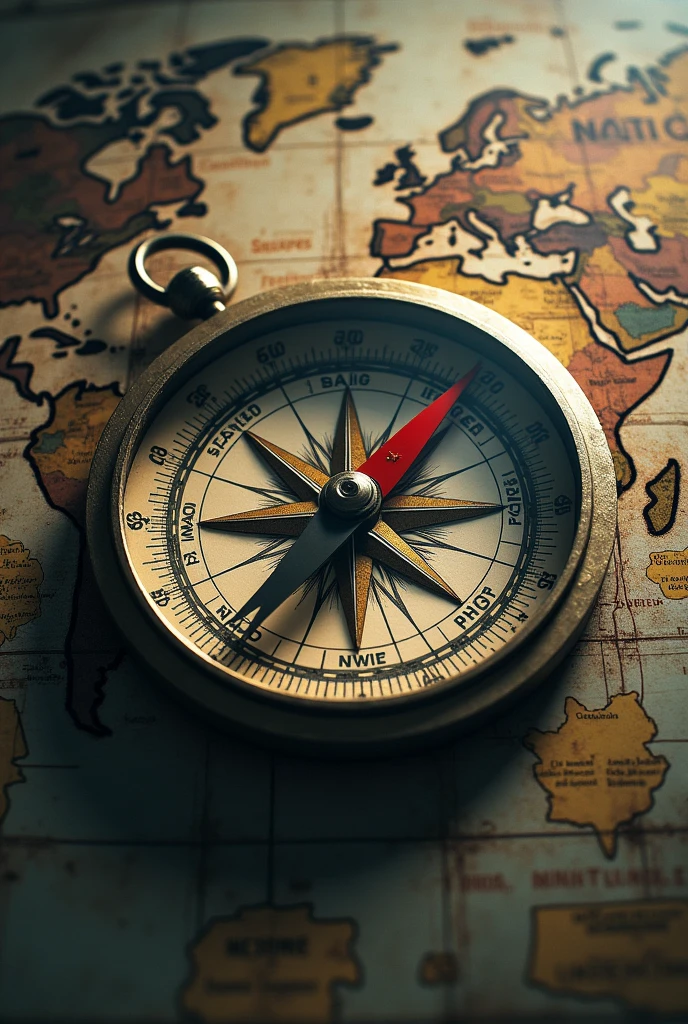 A compass where north and south are reversed. The cardinal points are replaced by “falsehood”, “Oppression”, “Censorship” and “Manipulation”. The background could be a stylized map with distorted elements.
underlying message: The inverted compass symbolizes the loss of moral and ethical direction. The altered cardinal points represent the negative values that are being promoted, Suggesting that society is being guided by wrong principles.
