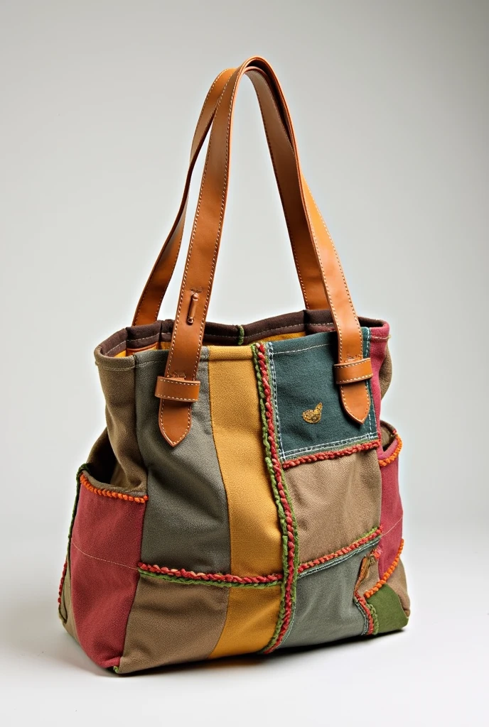 A bag made from leftover fabric

