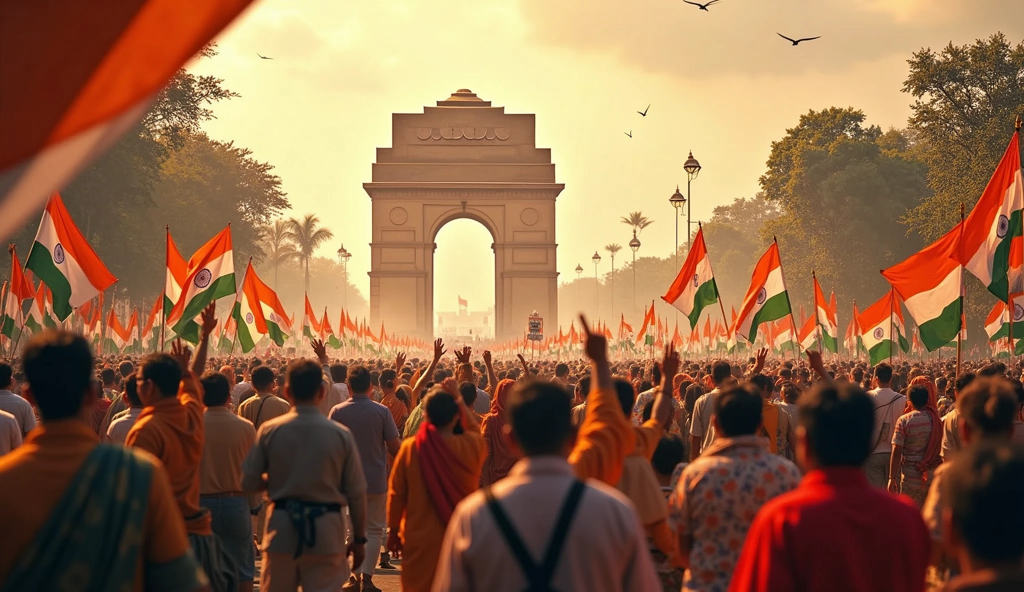 Independence day of India with lot of struggles for India