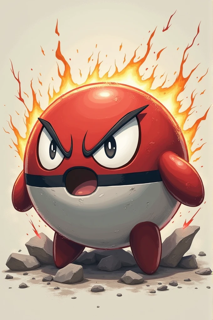 Angry Pokemon Voltorb looking up