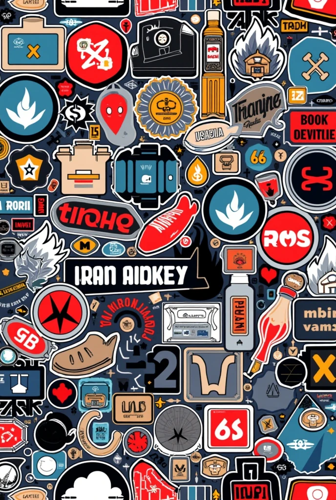 make me a wallpaper with very very small stickers related to vapers, that everyone is together and there are no spaces that are very modern and very urban