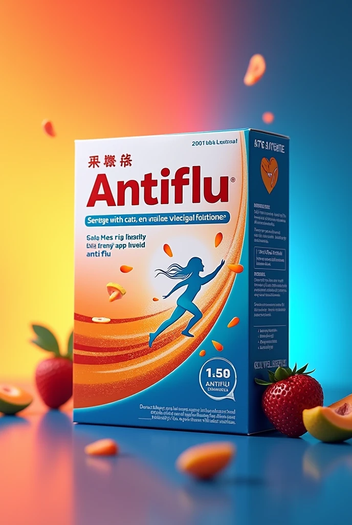 package por antiflu medicine, colorful 