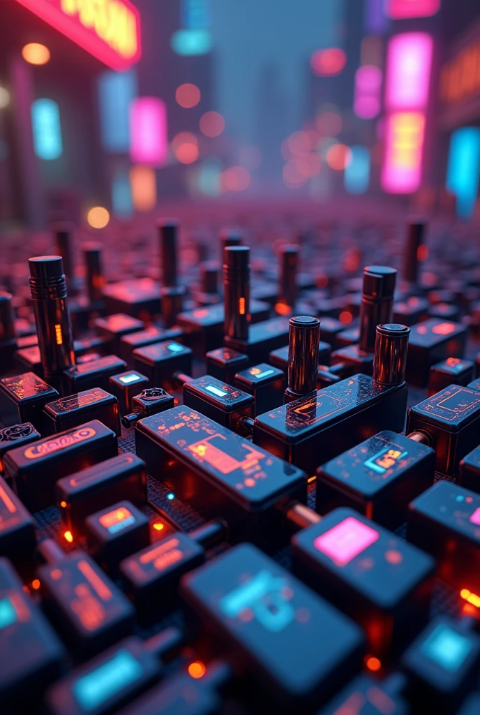 Make me a wallpaper with very very small drawings of vapers, that they are all together and there are no spaces that are very modern and very urban with neon colors and that above says