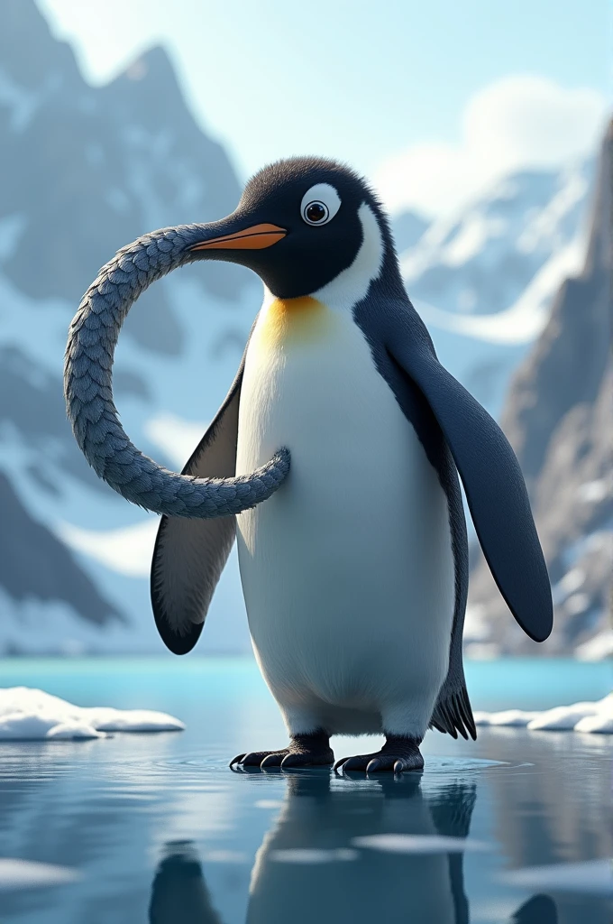 Penguin with elephant trunk