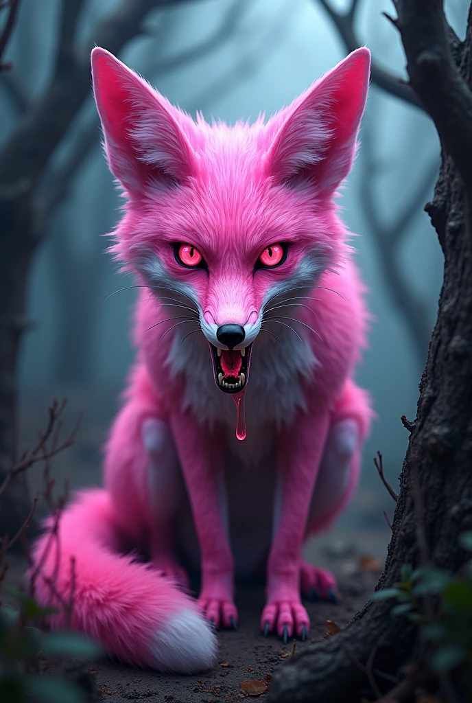 Scary pink fox 