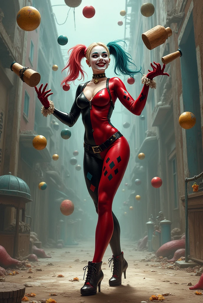 Harley Quinn juggling