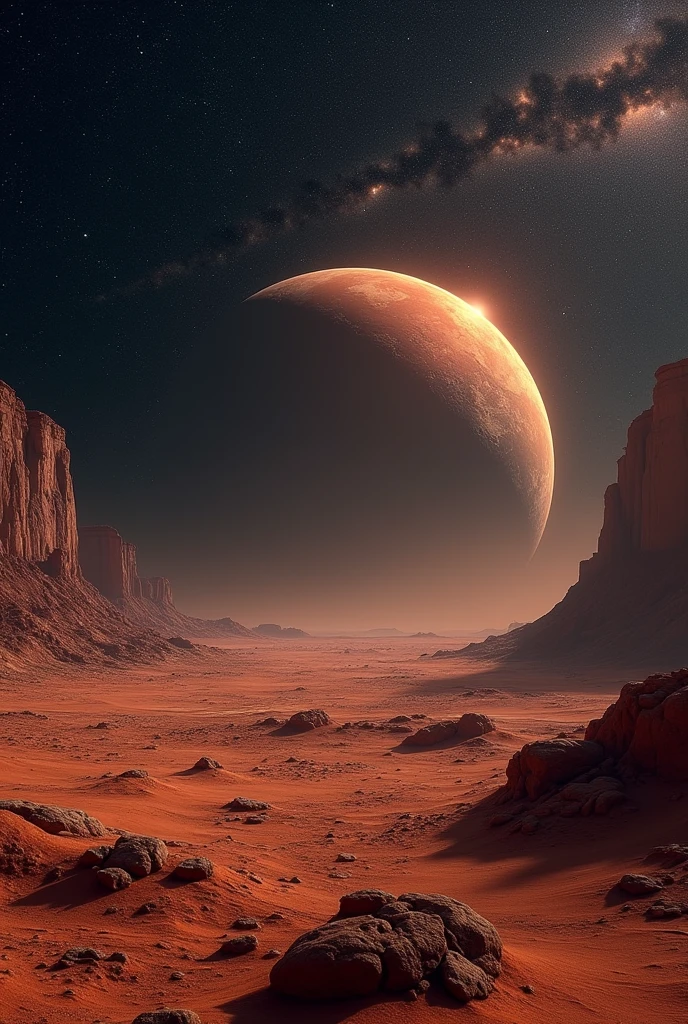 space photos of mars planet with stars