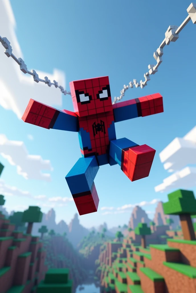 Minecraft Spider-Man, Jumping in the sky