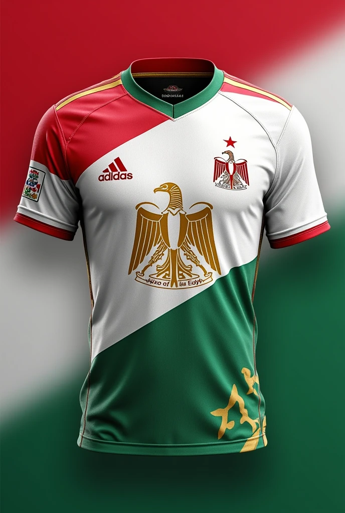 Egypt football shirt , white gold and red or green color
