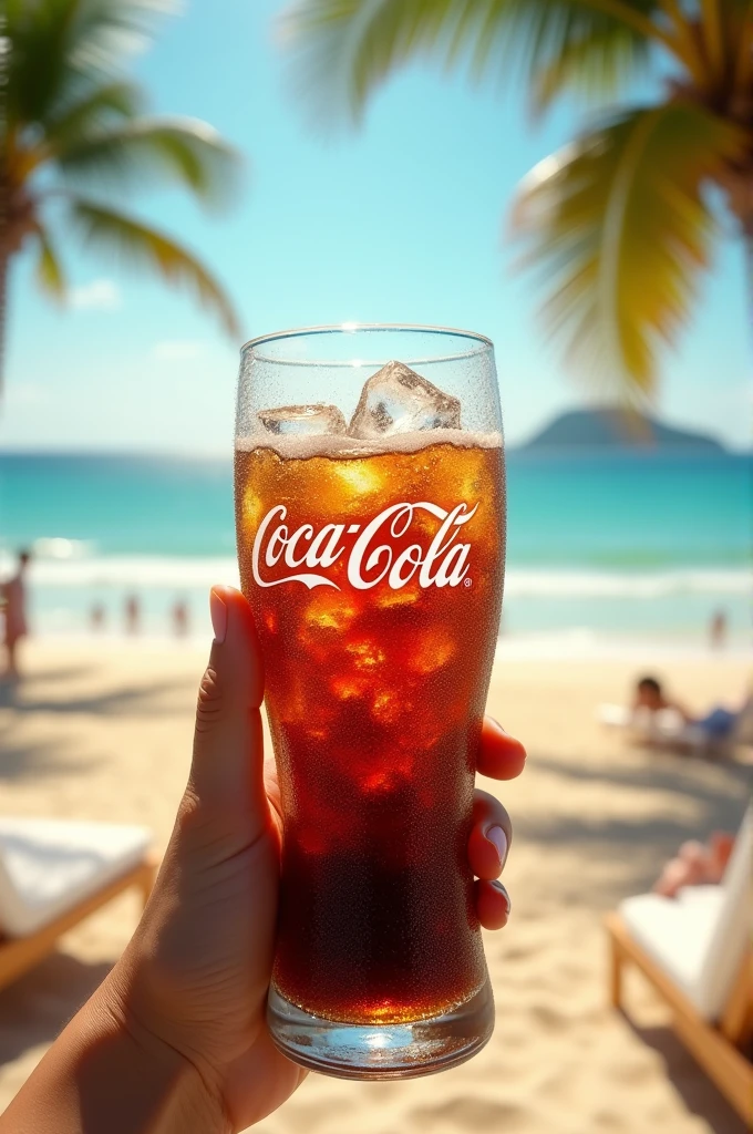 A Coke with the heat on the beach