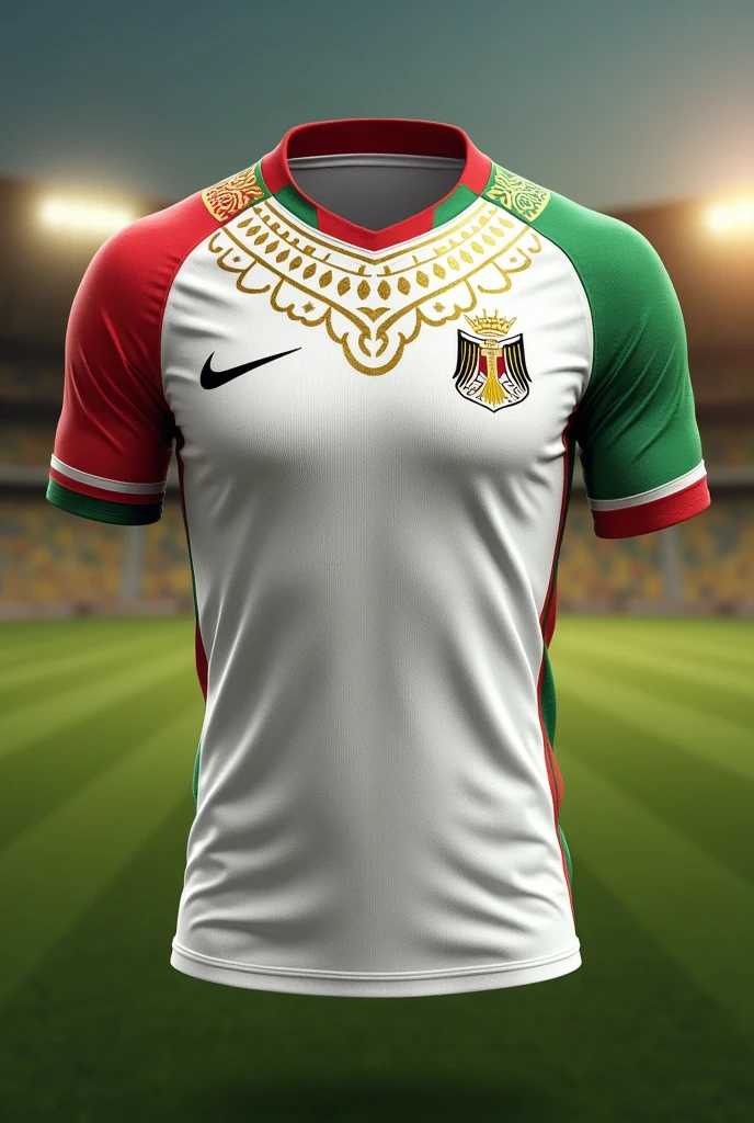 Egypt football shirt , white gold and red or green color