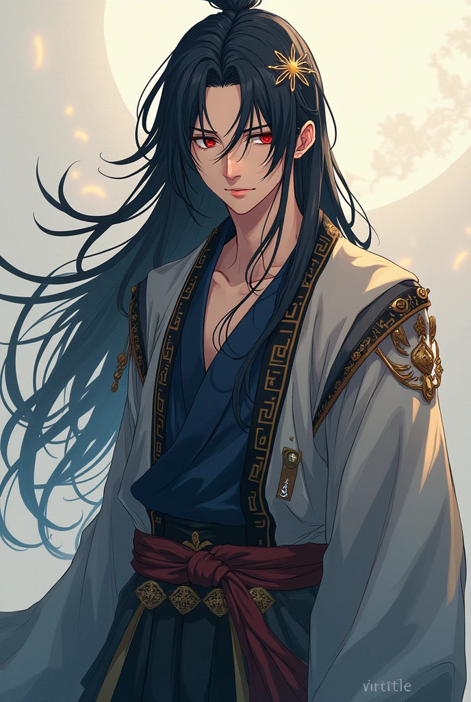 I wanna a anime character man with a long hair and a different style, this character is for my youtube channel about philosophy