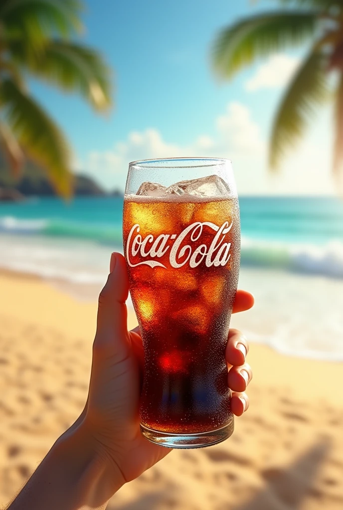 A Coke with the heat on the beach