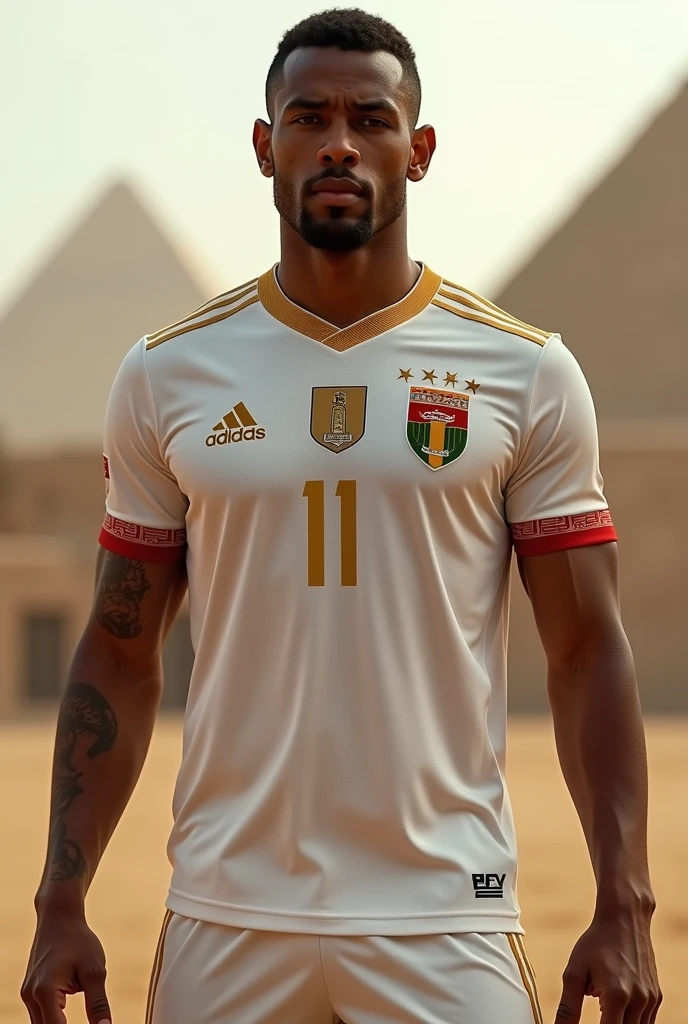 Egypt football shirt , white gold and red or green color
