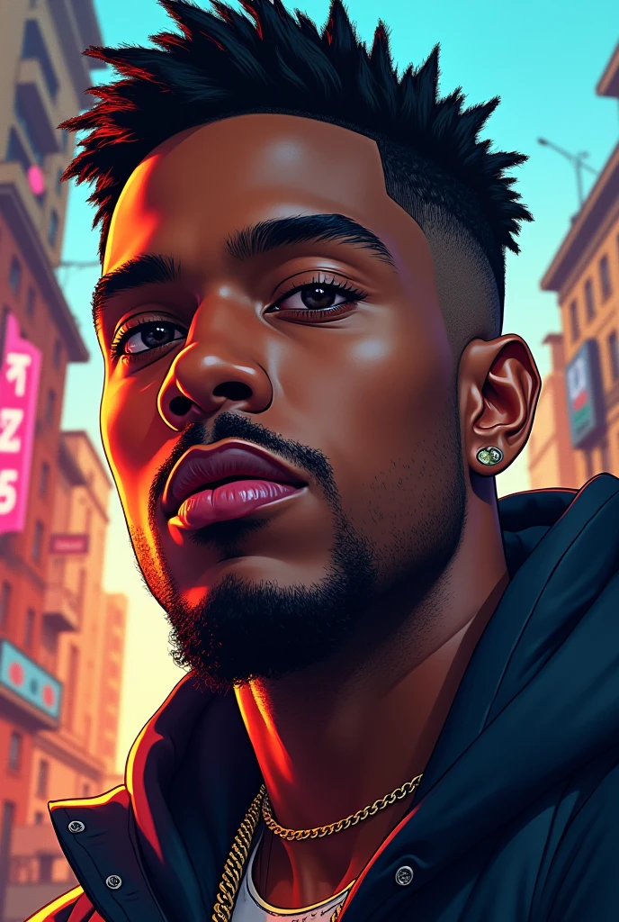 Draw me a picture of the rapper Reezy